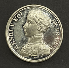 Module de 5 Francs 1830 - Avènement d'Henri V - Bronze Argenté SPL