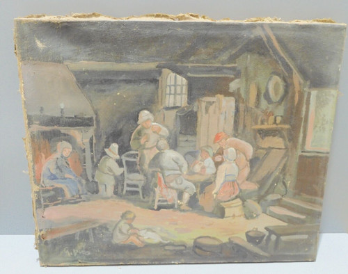 Ancienne hst tableau scene de - -ancienne,
