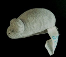 166. PETIT DOUDOU PELUCHE SUCRE D'ORGE MINI SOURIS GRISE 7cm - TBE - son HS