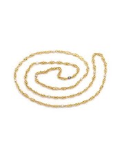 Collier perles Art nouveau en or 18k, maille ancienne, perles fines, bijou ancie