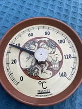 Vintage Thermomètre Valmet Sauna Fahrenheit Thermometer Finland