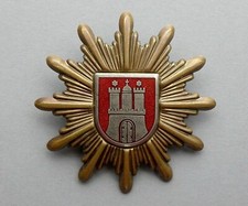 Hambourg. Coat of Arms. Enamel Broch, Medal. Souvenir Travel, German, Hamburg.