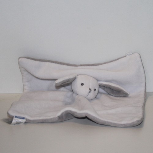 Doudou lapin jacadi blanc - lapin,