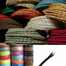 2/3 noyaux torsadés fil électrique gaine tissu 0,75 mm fil de câble Vintage