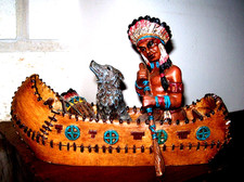FIGURINE EN RÉSINE "INDIEN EN