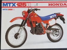 DOCUMENTATION MOTO / HONDA  " FICHE MTX 125R  - MTX 200R "