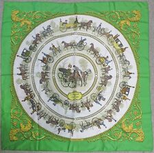 Authentique foulard HERMES "LA