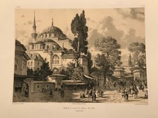 Istanbul, Kilitch Ali Pacha Mosque. Flandin Eugene.original Lithographie 1853