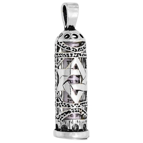 Argent sterling mezouza avec - mezouza,