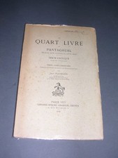 Rabelais J.Plattard le quart livre de Pantagruel 1909 etude