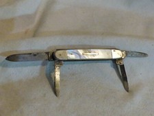 couteau de poche ancien taille plumes  multi lame manche nacre concord & son