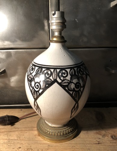 Pied lampe faïence de - lampe,