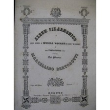 BERTOROTTI Marcellino Album Filarmonico No 1 Chant Piano ca1830