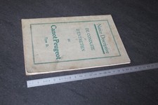 (132B) Rarissime Notice conduite et entretien Canot Peugeot 10 CH Type D