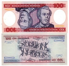 Bresil BRAZIL Billet 100 CRUZEIROS  ND 1981 1984  P198  NEUF UNC