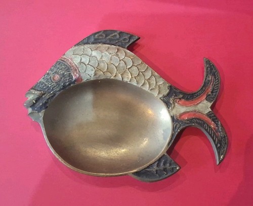 Ancien poisson cendrier - ancien,