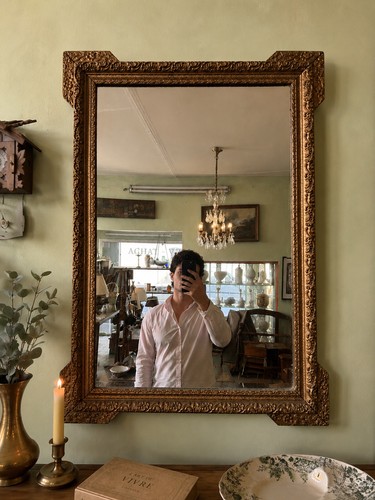 Vintage gilt wood mirror 110 - vintage,