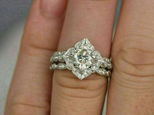 Bague trio de mariage simulée