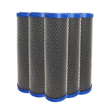 Lot de 5 Cartouches 2 en 1 Filtre à Eau 9 pouces 3/4 - Anti sédiments + Charbon 