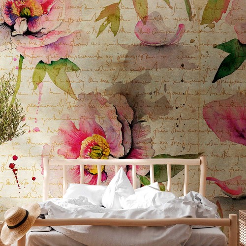 Papier peint fleurs - , m1