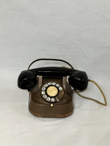Téléphone cadran rotatif - téléphone, à
