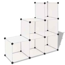 Organisateur de Rangement Cube avec 6 Compartiments Noir Étagères vidaXL