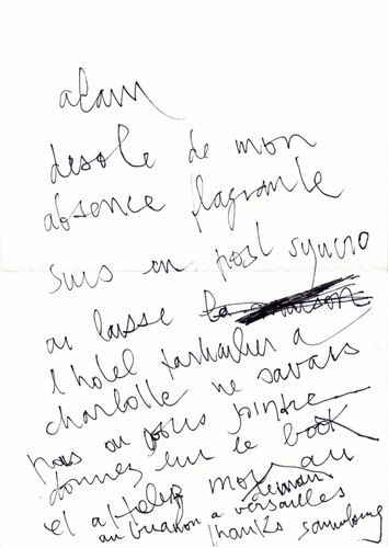 Serge gainsbourg rare lettre - gainsbourg,