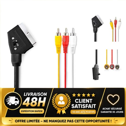 Câble péritel scart - scart, 3