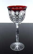 ART DECO 1 VERRE  VIN ROEMER CRISTAL COULEUR BORDO TAILLE THERESIENTHAL BACCARAT