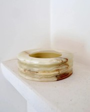 Cendrier Onyx Vert Made in Italy Années 60 Ashtray Green Onyx Italy 60s