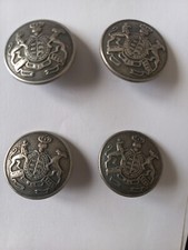RARE 4 BOUTONS BLASON ARMOIRIE