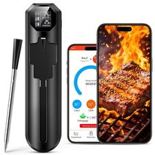Thermomètre Cuisine Sans Fil, Thermometre Cuisson avec App et Double Capteur,