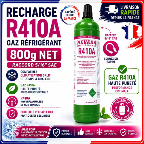 Recharge bouteille gaz - gaz, r410a