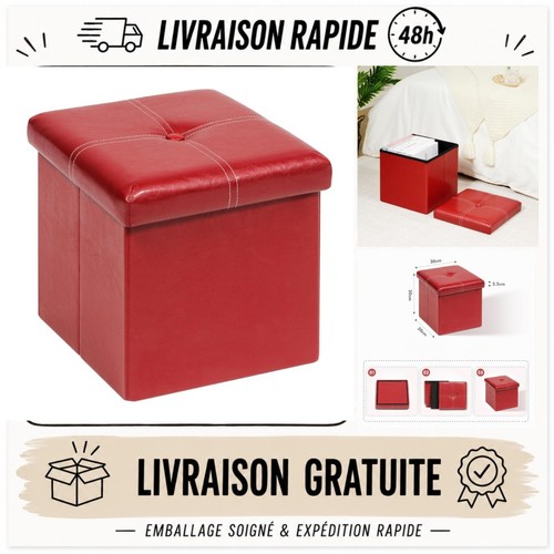 Pouf coffre rangement - coffre, de