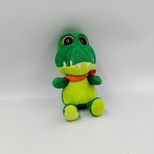 Doudou peluche crocodile vert