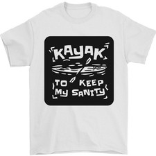 Kayak pour Garder My Santé Mentale Drôle Faisant Du Kayak T-Shirt 100% Coton