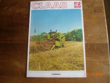 ANCIENNE   BROCHURE     PUBLICITAIRE     MOISSONNEUSE  BATTEUSE  CLAAS CONSUL