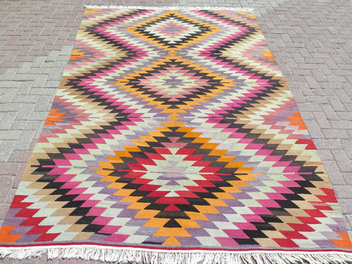 Tapis boho kilim turc tissé