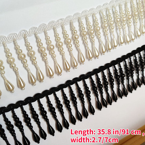 Plastique perle bordure frange - plastique,