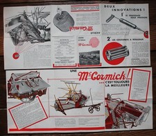 1932,SUPERBE DÉPLIANT PUBLICITAIRE ROUGE ,"LIEUSES  FICELLE MC CORMICK",