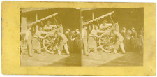 Stéréo, réparation de roue de carriole, calèche  Vintage stereo card - Tirage 