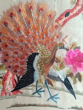 Beau tableau ancien broderie