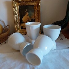 Tasses Mazagrans Anciennes Porcelaine Blanche France