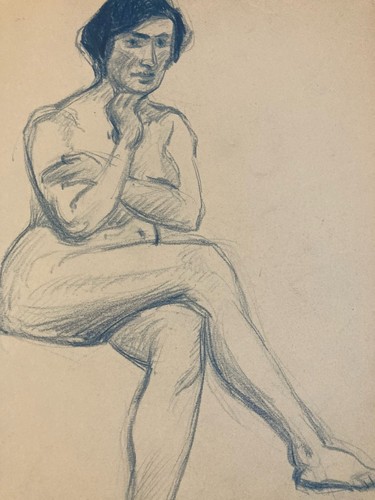 Dessin 1910 académique - nu,