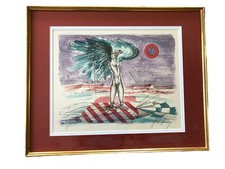 Franz PRIKING (1929-1979) Lithographie décors surréaliste - signé /300