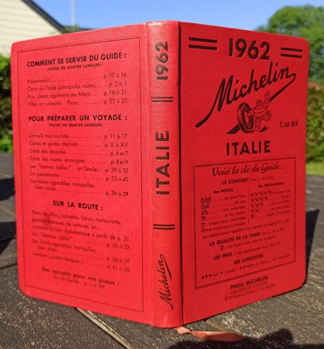 Guide michelin italie - italie, 1962