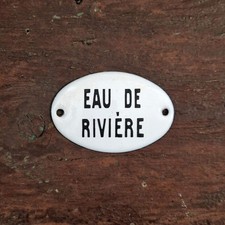 Plaque émaillée ovale - «, eau