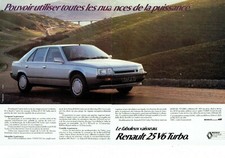 Publicité Advertising 1020 1986  Renault 25 V6 Turbo  R25  ( 2 pa) fabuleux vais