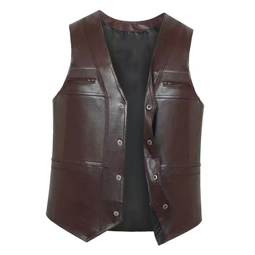 Gilet cuir pour - cuir, pu