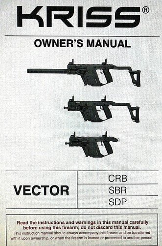 Kriss arms owner manuals - kriss, owner's